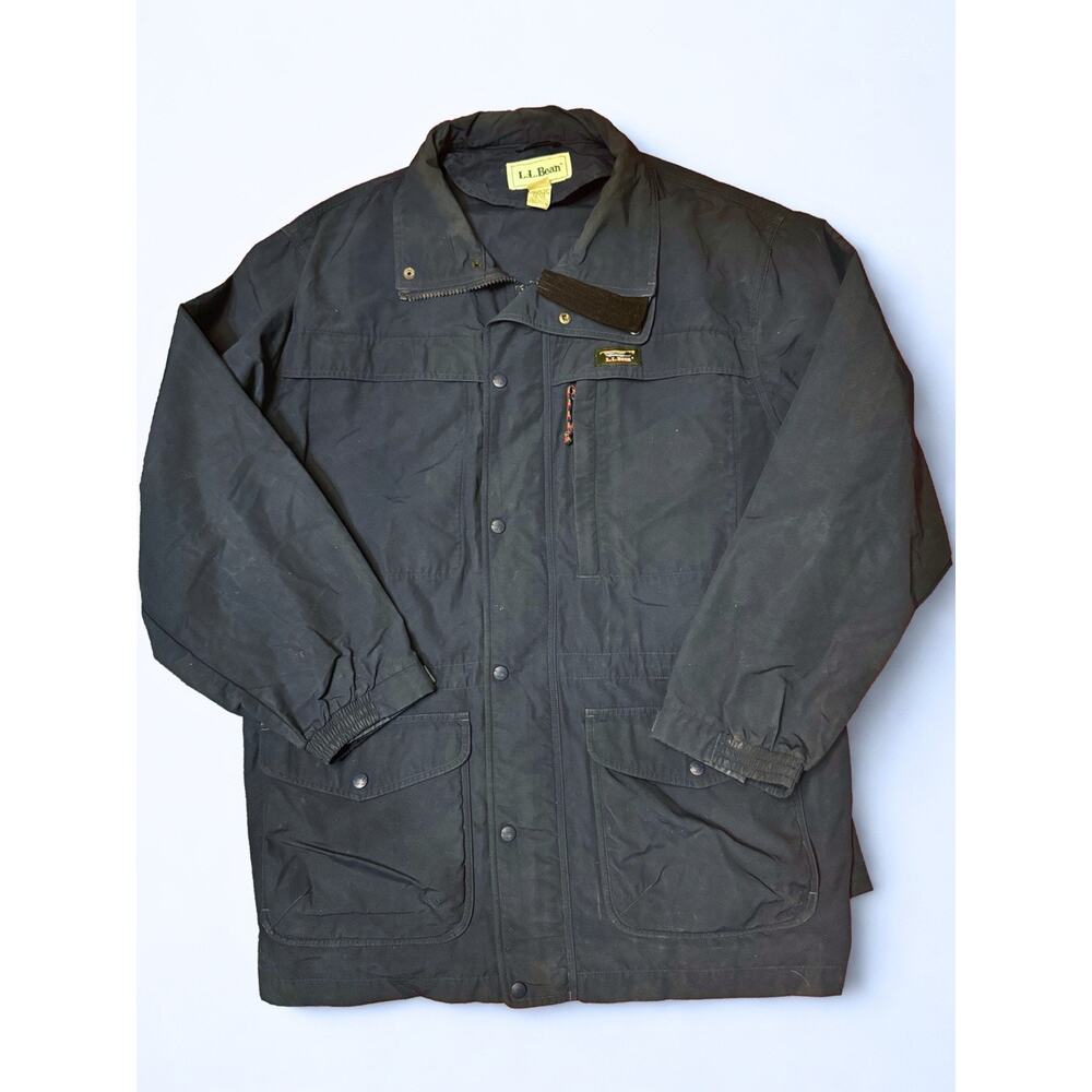 VINTAGE LL Bean Jacket Men XXL Blue Nylon Parka Long Lightweight Packable Wind